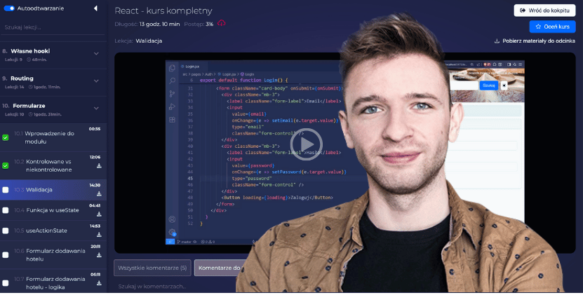 Platforma nauki dla web developerów