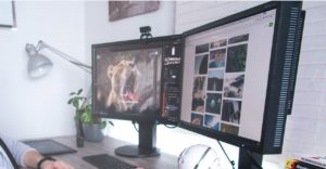 2 monitory 300x156 - 2 monitory